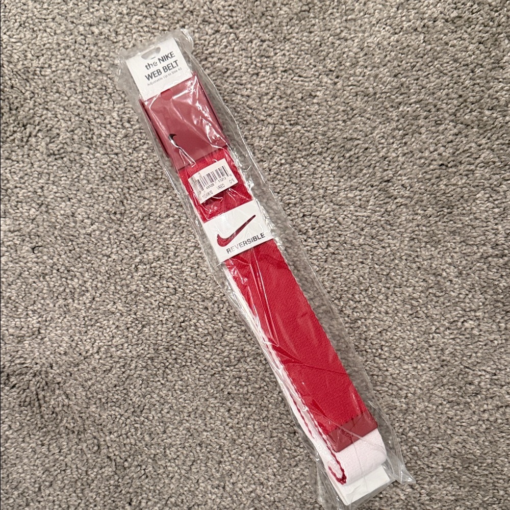 Nike Vibrant Red Web Belt